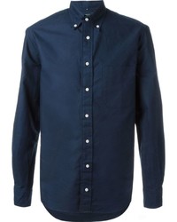 Chemise à manches longues bleu marine Gitman Brothers