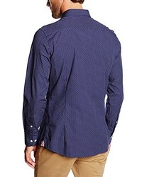 Chemise à manches longues bleu marine Hackett London