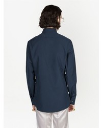 Chemise à manches longues bleu marine Gucci