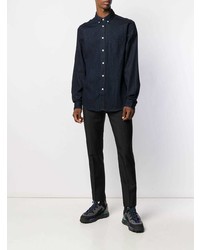 Chemise à manches longues bleu marine Acne Studios