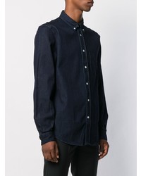 Chemise à manches longues bleu marine Acne Studios