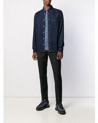 Chemise à manches longues bleu marine Acne Studios