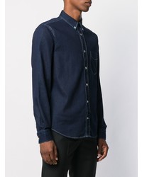 Chemise à manches longues bleu marine Acne Studios