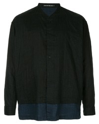 Chemise à manches longues bleu marine Issey Miyake Men