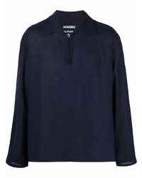 Chemise à manches longues bleu marine Jacquemus