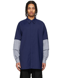 Chemise à manches longues bleu marine JERIH