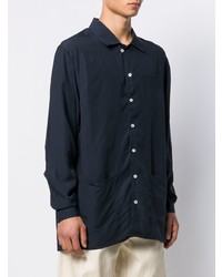 Chemise à manches longues bleu marine Jacquemus