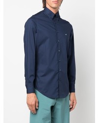 Chemise à manches longues bleu marine Etro