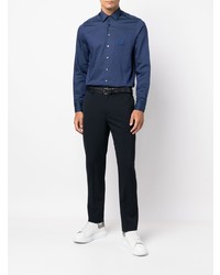 Chemise à manches longues bleu marine Etro