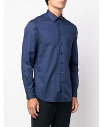 Chemise à manches longues bleu marine Etro