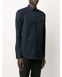 Chemise à manches longues bleu marine DSQUARED2