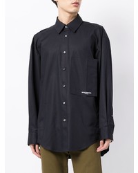 Chemise à manches longues bleu marine Wooyoungmi