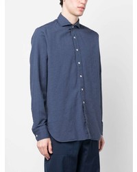 Chemise à manches longues bleu marine Doppiaa