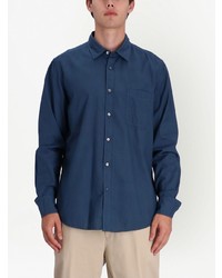 Chemise à manches longues bleu marine BOSS