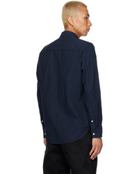 Chemise à manches longues bleu marine Nn07