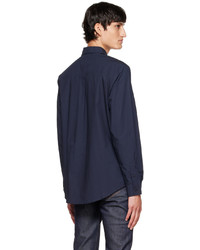 Chemise à manches longues bleu marine A.P.C.