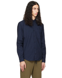 Chemise à manches longues bleu marine Hugo