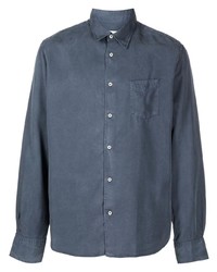 Chemise à manches longues bleu marine Officine Generale