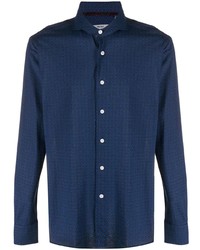 Chemise à manches longues bleu marine Orian