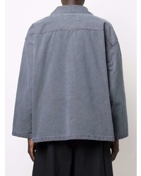 Chemise à manches longues bleu marine Maison Margiela