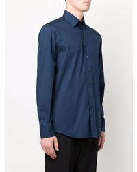 Chemise à manches longues bleu marine Etro