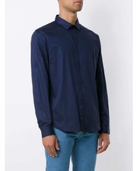 Chemise à manches longues bleu marine Egrey