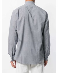 Chemise à manches longues bleu marine Ermenegildo Zegna