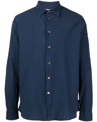 Chemise à manches longues bleu marine PS Paul Smith