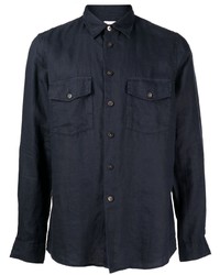 Chemise à manches longues bleu marine PS Paul Smith