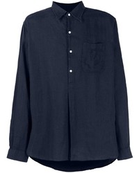 Chemise à manches longues bleu marine Ralph Lauren Purple Label