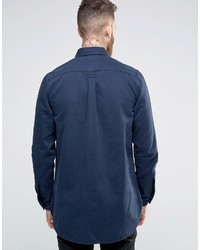 Chemise à manches longues bleu marine Asos