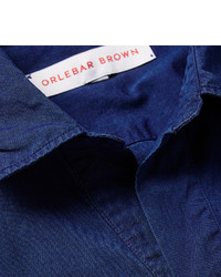 Chemise à manches longues bleu marine Orlebar Brown
