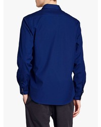 Chemise à manches longues bleu marine Burberry