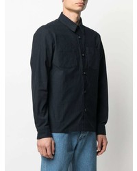 Chemise à manches longues bleu marine A.P.C.