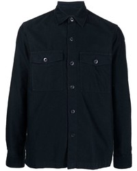 Chemise à manches longues bleu marine Tom Ford