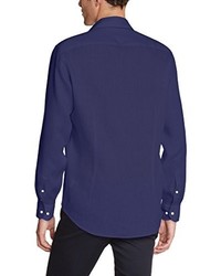 Chemise à manches longues bleu marine Tommy Hilfiger Tailored