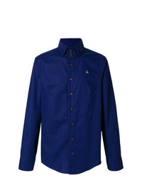 Chemise à manches longues bleu marine Vivienne Westwood MAN