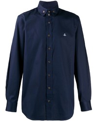 Chemise à manches longues bleu marine Vivienne Westwood