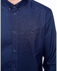 Chemise à manches longues bleu marine