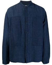 Chemise à manches longues bleu marine YMC