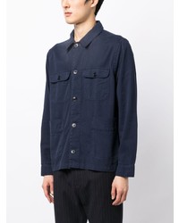 Chemise à manches longues bleu marine PS Paul Smith