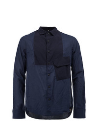 Chemise à manches longues bleu marine Ziggy Chen