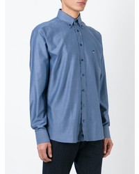 Chemise à manches longues bleue Etro
