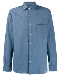 Chemise à manches longues bleue Aspesi