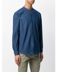 Chemise à manches longues bleue Dondup