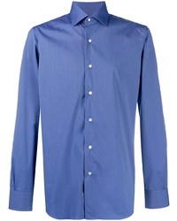 Chemise à manches longues bleue Barba