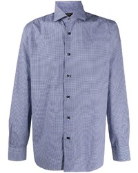 Chemise à manches longues bleue Barba