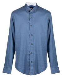 Chemise à manches longues bleue BOSS HUGO BOSS