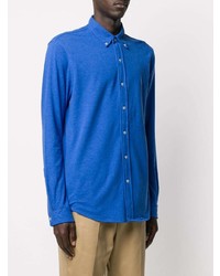 Chemise à manches longues bleue Ralph Lauren