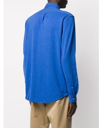 Chemise à manches longues bleue Ralph Lauren